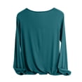 thumbnail image 4 of MeetoTime Women's Long Sleeve Shirts Soft Lightweight Undershirts V-Neck Slim Tees Basic Layer Pullover Tops, 4 of 5