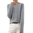 thumbnail image 2 of Timegard Womens Sweaters Crewneck Comfy Knit Pullover Fall Winter Casual Solid Color Long Sleeve Tops, 2 of 6
