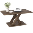 thumbnail image 1 of Costway Table Basse de 37,5 Pouces avec Base Stable et Raccord en Bois de Caoutchouc pour Salon, 1 of 10