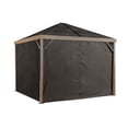 thumbnail image 2 of Sojag Sanibel 8 x 8 x 7 ft Dark Brown Polyester Curtains, 2 of 6