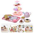 thumbnail image 1 of ORDDIART 17Piece Tin Tea Set Toys for Children Aged 3 and Above Miniature Simulation Pretend Play Props, 1 of 8