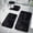 Black, variant on Bathroom Rug Set Non Slip Plush Floor Mats 4 Piece For Toilet Shower Vanity Coordinated Bath Mat Set