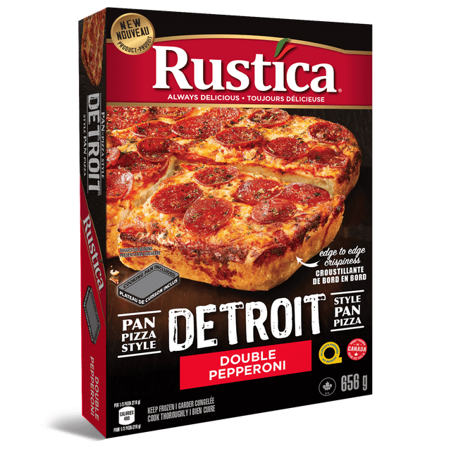 Rustica Detroit Style Pan Pizza Double Pepperoni 656 G Frozen, Rustica Detroit Style Pan Pizza Double Pepperoni