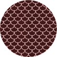 thumbnail image 1 of Ahgly Tapis Rond Lavable en Machine Intérieur Transitionnel Marron Chocolat, 4 Pieds Rond, 1 of 7