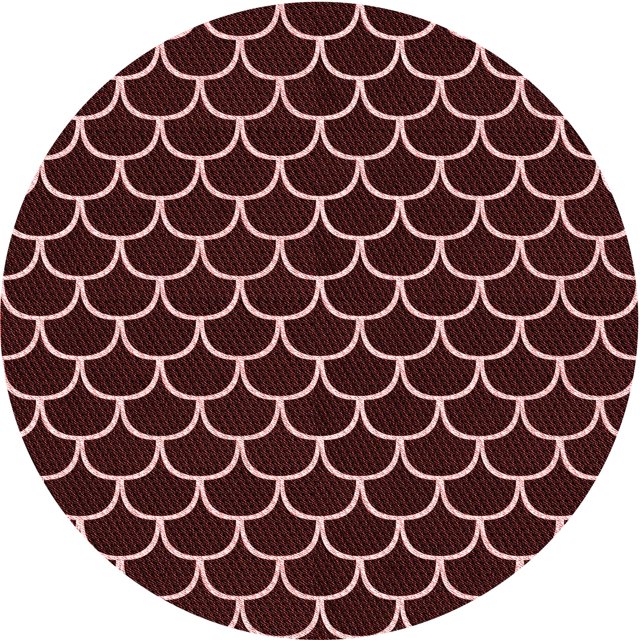 Ahgly Tapis Rond Lavable en Machine Intérieur Transitionnel Marron Chocolat, 4 Pieds Rond
