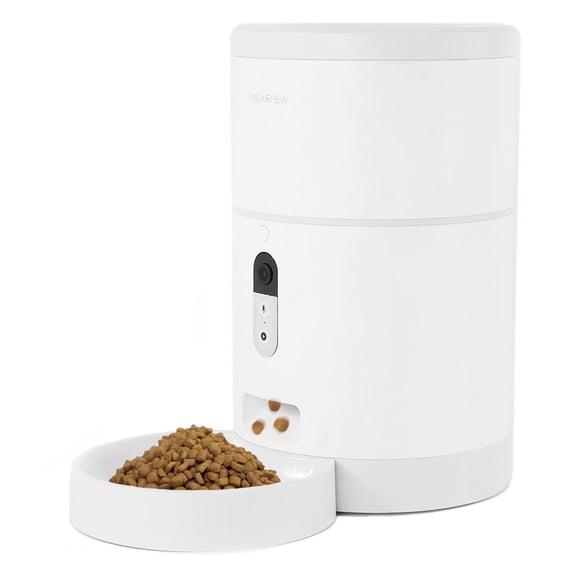 Instachew Purechew Distributeur Automatique de Nourriture pour Animaux de Compagnie avec Caméra HD, Distributeur de Nourriture pour Chats et Chiens, Distributeur de Gâteries Programmable avec Enregistrement Vidéo, 4L