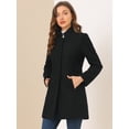 thumbnail image 4 of INSPIRE CHIC Manteau d'Hiver pour Femme à Col Montant, à Simple Boutonnage, Long, 4 of 6