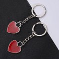 thumbnail image 4 of KAKOWELY keychain accessories 2pcs Adorable Heart Keychain Charm Cute Heart Shaped Key Rings for Women Backpack Hanging Ornament Bag Heart Keyring Bag Hanging Ornament, 4 of 4
