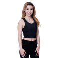 thumbnail image 2 of Underworks Womens Firm Compression Racerback Crop Top Chest Binder and Minimizer - Black - Medium, 2 of 4