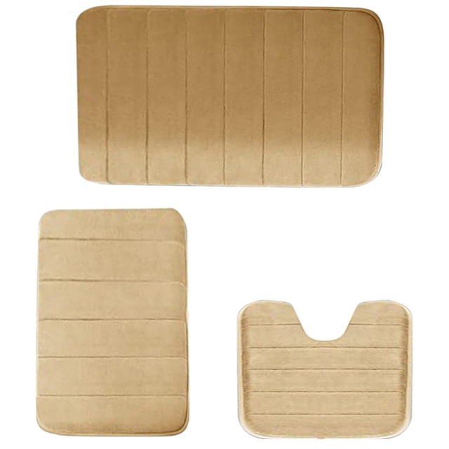 Bigersell Foam Mat Clearance Soft Absorbent Bathroom Rugs Non Slip Bath Rug Runner for Shower Bathroom Floors Bath Mats, Non Slip Memory Foam Bathroom Rugs Large Bathroom Rugs Khaki