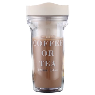 Cold brew cup portable cold brew coffee machine cold brew coffee tea sealed bottle iced coffee cup with lid stainless steel filter reusable cold brew coffee tea cup