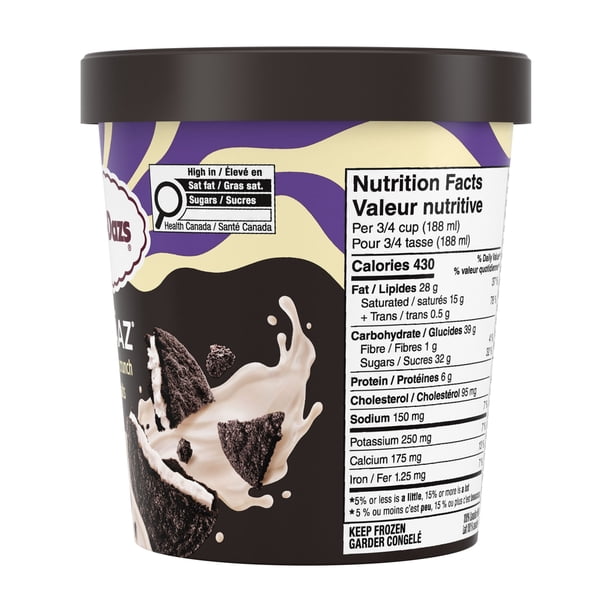 HAAGEN-DAZS EXTRÄAZ Cookies & Cream Crunch, Vanilla Ice Cream