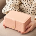 thumbnail image 3 of Cheers Jewelry Box Multi-Layer Birthday Gifts Faux Leather Necklace Earrings Rings Storage Case for Dresser, 3 of 7