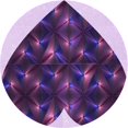 thumbnail image 1 of Ahgly Company Machine Washable Indoor Round Transitional Purple Iris Purple Area Rugs, 7' Round, 1 of 7