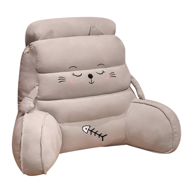 Seat Back Support Pillow for Bed Reading and Comfort with Arms Lumbar for Sofa Chair Floor and Dorm Room Ergonomic -Purpose Rest Pillow