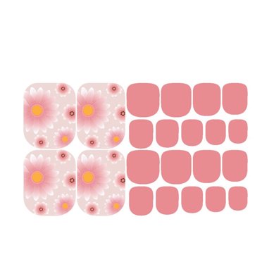 XZNGL Nail Stickers Stick on Nails Waterproof Cute Toe Nail Stickers 22 Stickers Summer Fashion Manicure Foot Stickers