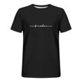 thumbnail image 4 of Chemises pour Hommes, Hommes Imprimé Col Rond Décontracté Mode Manches Courtes Blouses Col Rond Chemises, 4 of 5