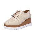 thumbnail image 2 of LSLJS Chaussures en Cuir Style Britannique pour Femmes à Bout Rond, Talon Compensé, Semelle Épaisse à Pompon Style Muffin, Chaussures en Cuir pour Femmes, 2 of 7