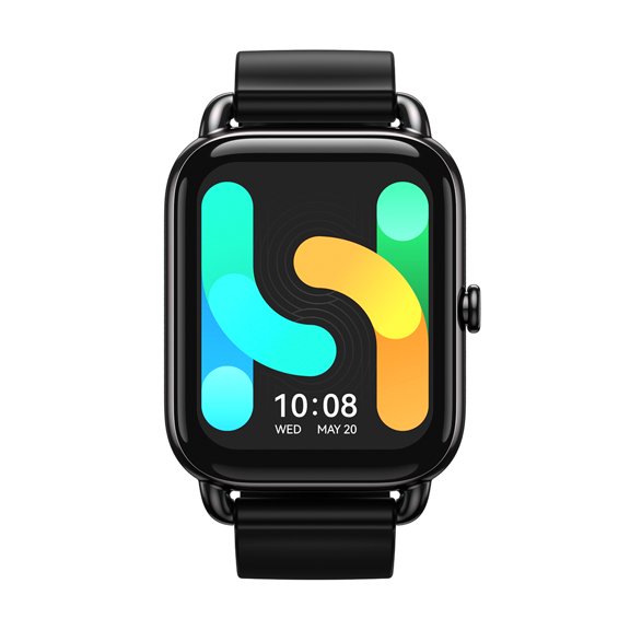 ruzhgo Digital Display Smart Watch IP68 Waterproof Silicone Strap Sports 5.1 Wristwatch Gift Black Black