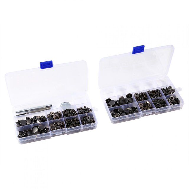 Avec Kit d'Outils d'Installation Boutons-Pression, 100 Ensembles de Boutons-Pression 15mm, Maison pour Bricolage