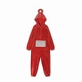 thumbnail image 3 of Teletubbies One Piece Pajamas Women's Homewear Men's And Women's Thickened Coral Fleece(4 sets, red*1, yellow*1, purple*1, green*1), 3 of 5