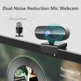 thumbnail image 3 of Webcam with Microphone, 30FPS Full HD 1080P Webcam Video Camera for Computers PC Laptop Desktop, USB Plug and Play, Conference Study, Meeting, Video Calling, Live Streaming, 3 of 8