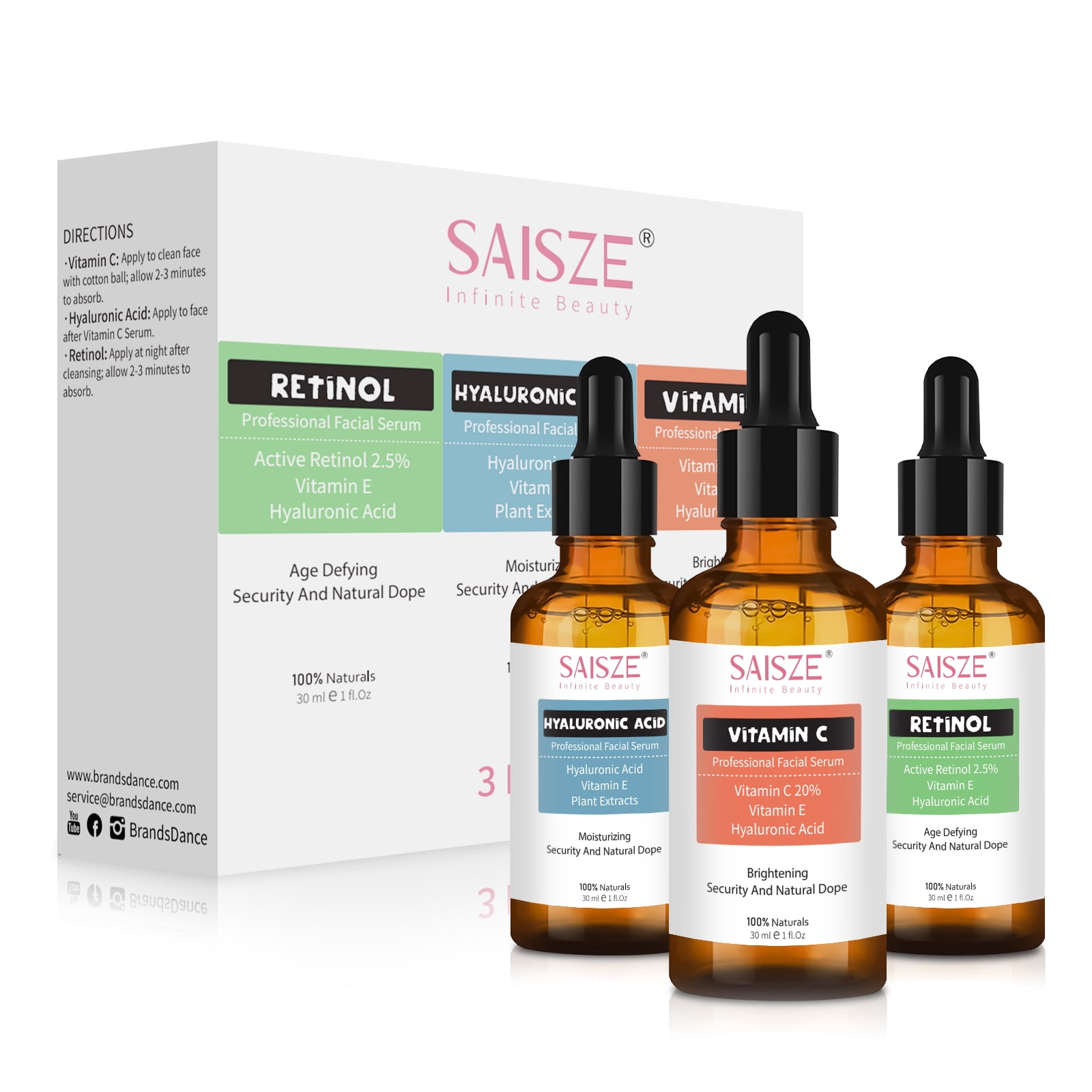 SAISZE Anti Aging Serum Kit Face Serum Facial Serum, Retinol Serum