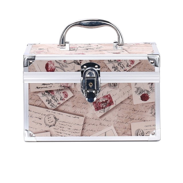 Boîte Organisatrice Cosmétique Étui de Maquillage Portable Boîte de Rangement Verrouillable pour Bijoux et Outils de Maquillage
