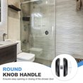 thumbnail image 4 of Uxcell Round Sliding Glass Door Handle 304 Stainless Steel Back-to-Back Black 2.3", 4 of 7