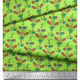 thumbnail image 2 of Soimoi Poly Georgette Fabric Leaves & Floral Print Fabric by the Yard 52 Inch Wide, 2 of 3