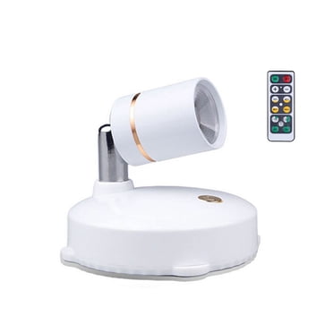 Mistaha Modern LED Remote Control Spotlight with Adjustable Angle and Four Brightness Levels for Display Lighting - TL005-SIN Battery-Powered (1 Lamp 1 Remote)