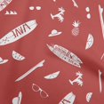 thumbnail image 1 of oneOone Cotton Poplin Red Fabric Beach Craft Projects Decor Fabric Printed By The Yard 56 Inch Wide, 1 of 4