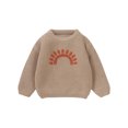 thumbnail image 1 of FOCUSNORM Chandail Tricoté pour Bébé Garçon Fille Sun Embroidery Col Rond Manches Longues Pull pour Automne Hiver, 1 of 9
