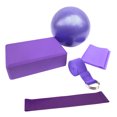 thumbnail image 3 of Amdohai 5pcs Yoga Equipment Set Include Yoga Ball Yoga Blocks Stretching Strap Resistance Loop Band Exercise Band, 3 of 8