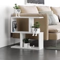 thumbnail image 1 of JV Home Homeania Collection Modern Decorative Coffee Table with Shelves for Storage, White, 1 of 7