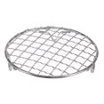 thumbnail image 1 of Unique Bargains Grille de Cuisson Ronde, Grille de Barbecue en Fil Croisé en Acier Inoxydable de 5 Pouces avec Pieds, 1 of 5
