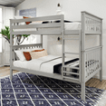 thumbnail image 1 of BEDSMART Solid Wood Full Over Full Bunk Bed | Gray, 1 of 6