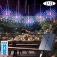 thumbnail image 1 of YOPTOP 5 Pcs 450LEDs Solar Starburst Sphere Light  Firework Lights Remote Control Timer 8 Modes Dimmable Hanging Fairy Light  Copper Wire Sparkly Lights For Patio Party Tent Christmas, 1 of 5