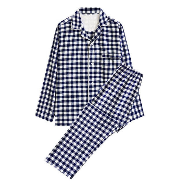 LSLJS Ensembles de Pyjama pour Hommes Décontractés Vêtements d'Intérieur Hauts à Manches Longues Pantalons Col Rabattu Pyjamas de Nuit Ensembles de Détente, Vêtements de Nuit pour Hommes Cadeaux pour Hommes