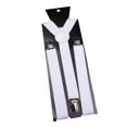thumbnail image 1 of lionlar 2X Elastic Y Back Suspenders Clip On Wedding Wear Adjustable Brace white 2 Pcs, 1 of 5