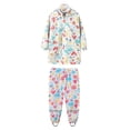 thumbnail image 1 of MIASHUI Kids Rain Suit Waterproof Jacket with Pants 2 Pieces Packable Raincoat with Hooded,Light Blue,5-6 Years, 1 of 4