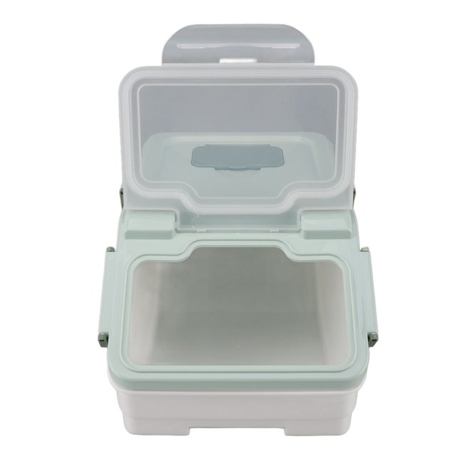 Airtight Rice Container, Large Food Containers, Rice Storage Bin with Measuring Cup & Lid, Kitchen Storage Containers for Rice, Grain, Flour, Pet Food