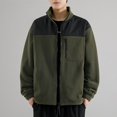 thumbnail image 1 of LOVZFMLL Jackets for Men's Fall And Winter Color Blocked Fleece Jacket Casual Cardigan Jacket, 1 of 9