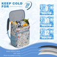 thumbnail image 3 of Tropical Flower and Leaves Insulated Cooler Backpack, Leakproof Waterproof Lunch Backpack for Beach Vacations, Camping, 3 of 6