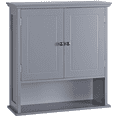thumbnail image 1 of Yaheetech Armoire Murale à 4 Niveaux avec Tablette pour Salon, Gris Foncé, 1 of 9