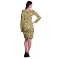 thumbnail image 3 of Moomaya Womens Full Sleeve Printed Midi Length Printed Bodycon Dress, 3 of 6