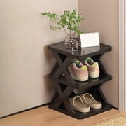 MTBLYS Plastic Folding Shoe Rack Space Saving Storage Rack No Installation Required Home Shoe Organizer Dormitory Entryway Closet Use