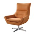 thumbnail image 1 of ACME Eudora Accent Chair in Orange Leather Gel, 1 of 2