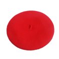 thumbnail image 1 of Kids Girls Warm French Style Beret Hat Solid Beanie Winter Autumn (Red), 1 of 4
