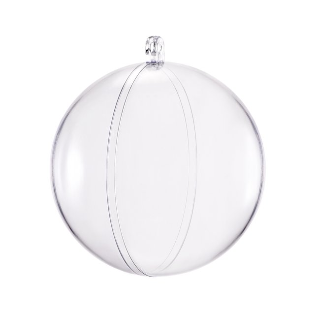 Unique Bargains Lot de 6 Boules d'Ornement en Plastique Transparent de 4 Po (100 mm)